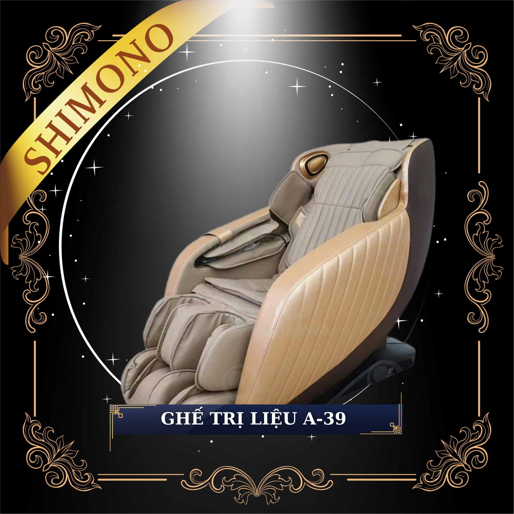 Màu Đen và Màu Vàng Cổ Điển Tiệc Thiệp Mời