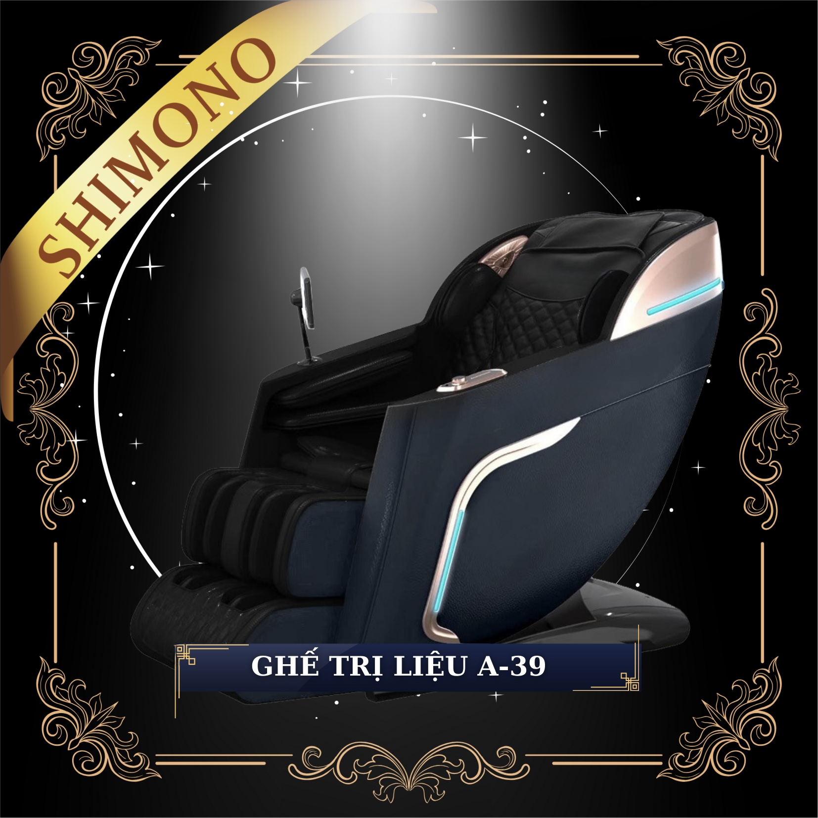 Màu Đen và Màu Vàng Cổ Điển Tiệc Thiệp Mời