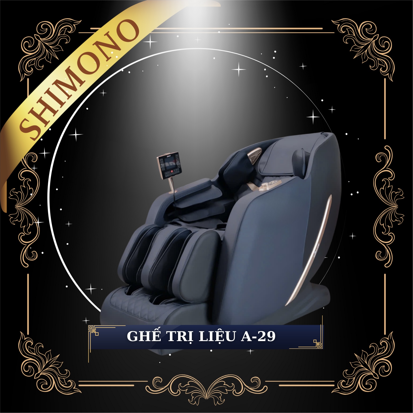 Màu Đen và Màu Vàng Cổ Điển Tiệc Thiệp Mời